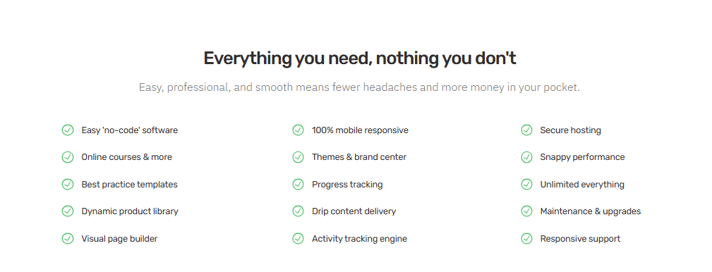CustomerHub features