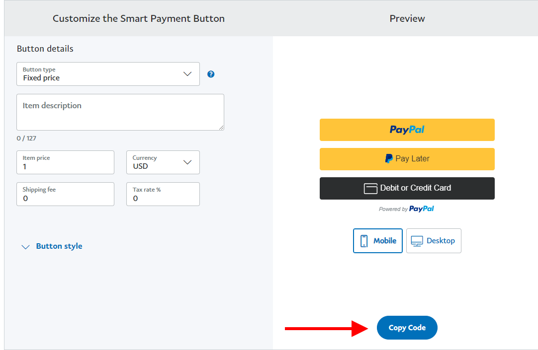 CustomerHub checkout page