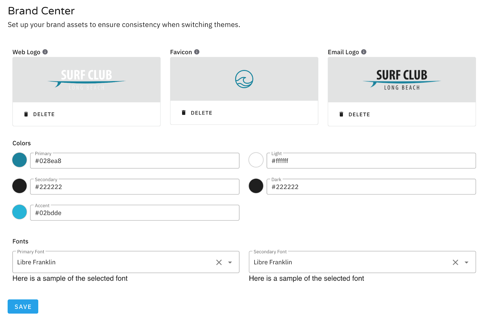 CustomerHub Brand Center