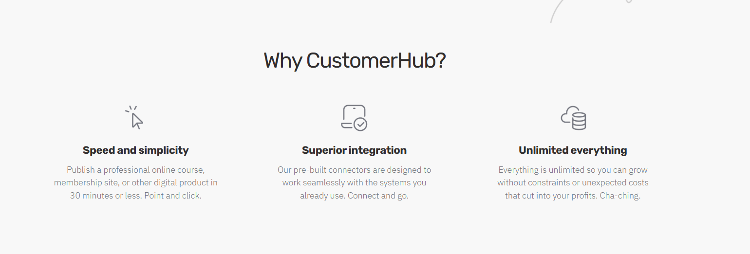 Customerhub features