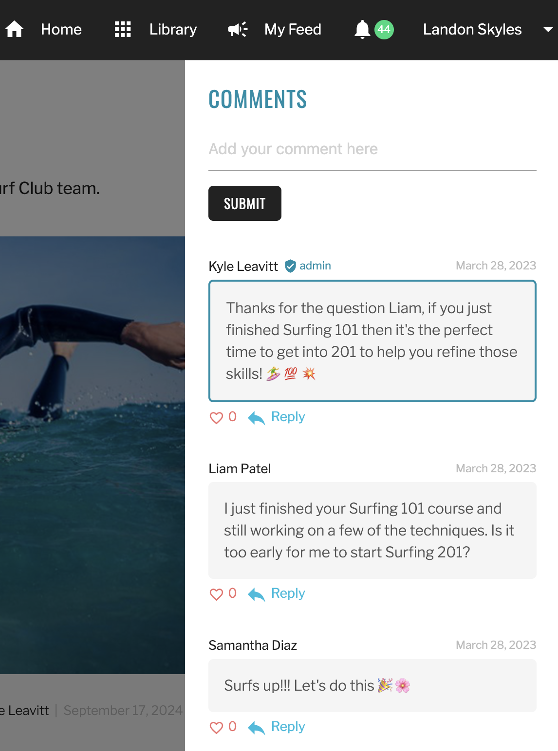 Customerhub comments