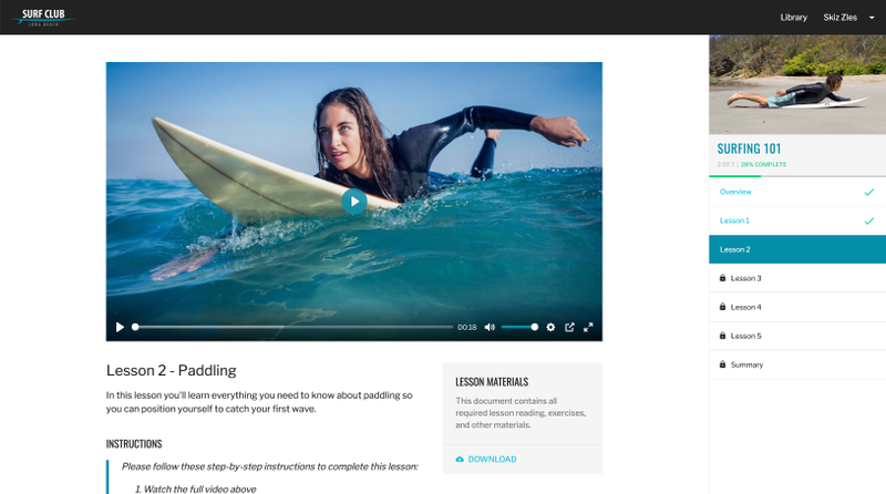 CustomerHub lesson page