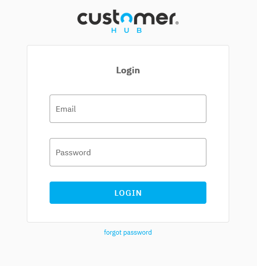 CustomerHub login page